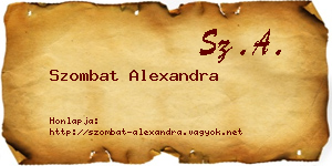 Szombat Alexandra névjegykártya