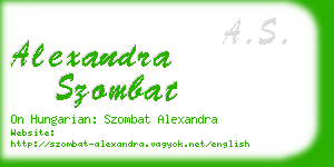 alexandra szombat business card